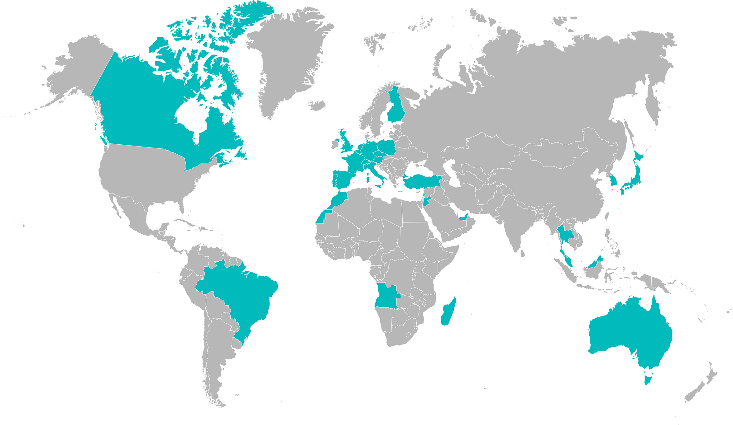 Mapa de campus 42 en el mundo