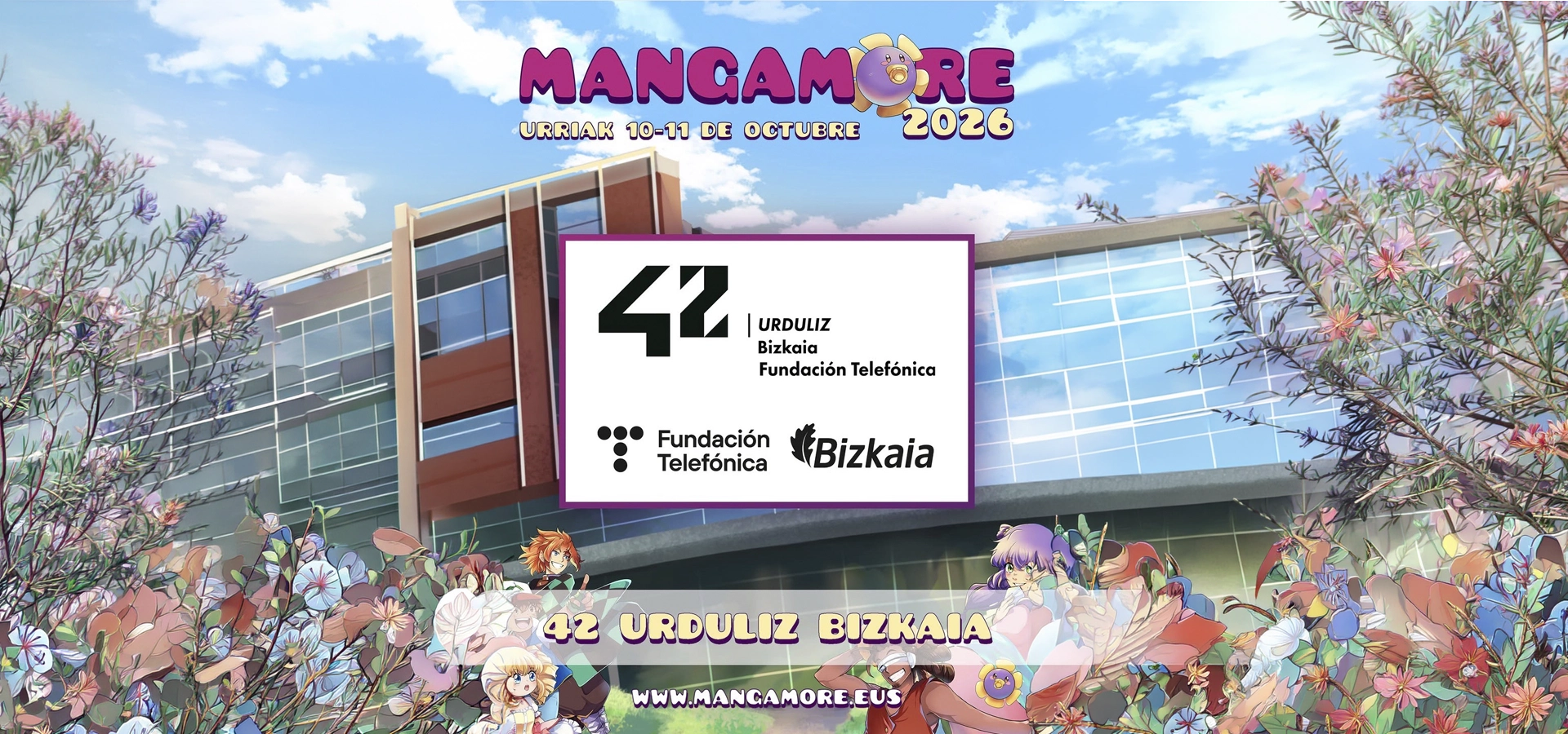 mangamore 2026 Urriaren 10ean eta 11n, lehen aldiz izango gara Mangamoren, Zornotzako manga, anime, bideojoko eta Japoniar kulturaren jaialdian